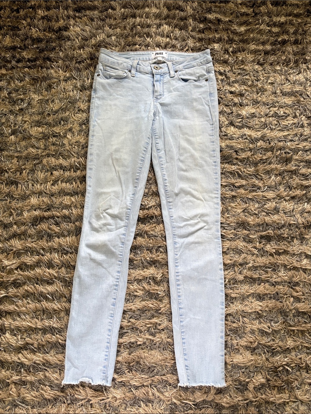PAIGE Light Blue Cotton Skinny Jeans Size 27